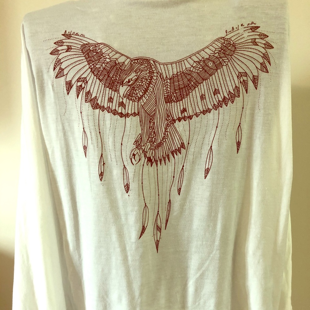 Native inspired single tie cardigan